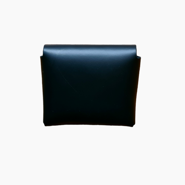 Handmade Leather Simple Coin Purse - Black-2