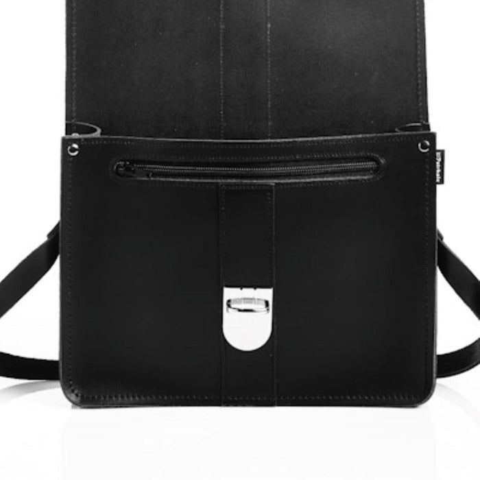 Leather Shoulder Bag - Black-2