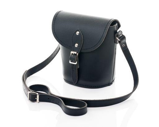 Handmade Leather Barrel Bag - Black-1