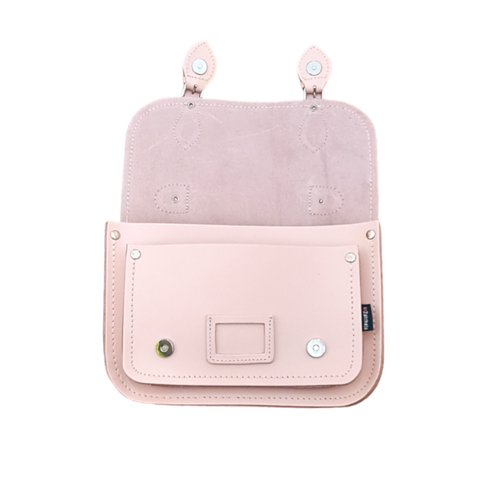 Leather Midi Satchel - Cherry Blossom-3