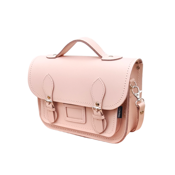 Leather Midi Satchel - Cherry Blossom-1