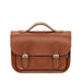 Leather Midi Satchel - Chestnut-0