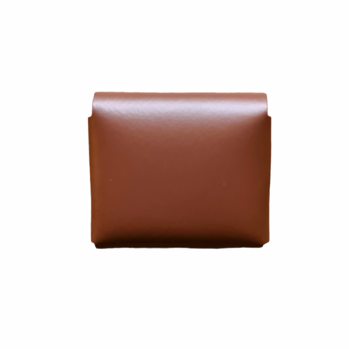 Handmade Leather Simple Coin Purse - Chestnut-2