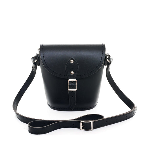 Handmade Leather Barrel Bag - Black-0