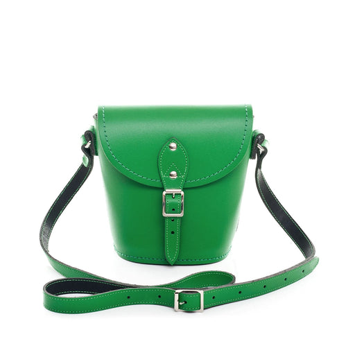 Handmade Leather Barrel Bag - Green-0