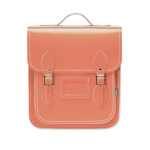 Handmade Leather City Backpack - Coral-0