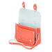 Leather Midi Satchel - Coral-2