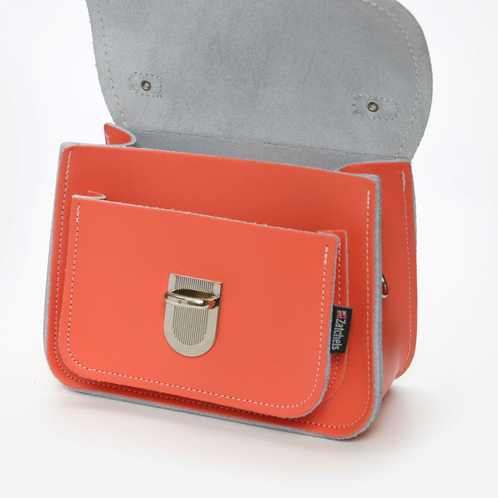 Luna Handmade Leather Bag - Coral-2