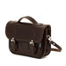 Leather Midi Satchel - Dark Brown-1