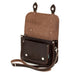 Leather Midi Satchel - Dark Brown-2