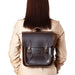 Handmade Leather City Backpack - Dark Brown-4