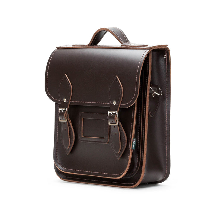 Handmade Leather City Backpack - Dark Brown-1