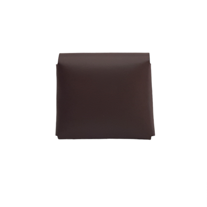 Handmade Leather Simple Coin Purse - Dark Brown-2