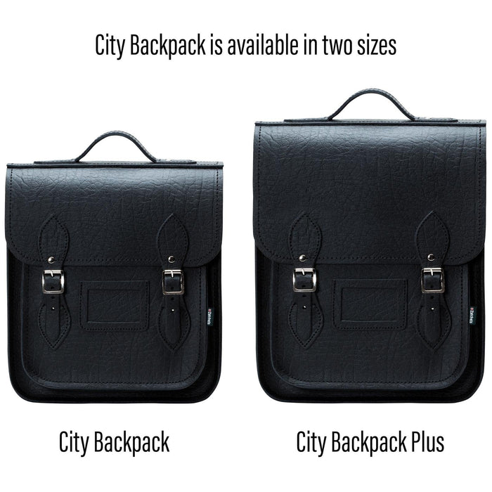 Handmade Leather City Backpack - Black Executive-4