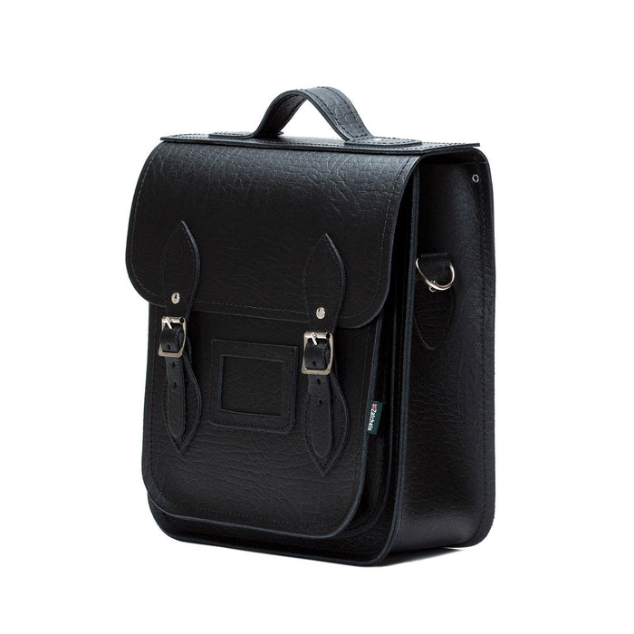 Handmade Leather City Backpack - Black Executive-1