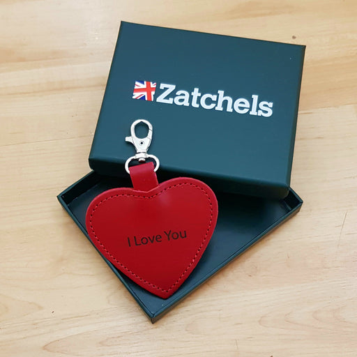 Red Leather Heart Charm with Gift Box-0
