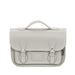 Leather Midi Satchel - Ghost Grey-0