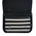 Leather Midi Satchel - Gothic Striped White & Black-2