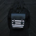 Handmade Leather City Backpack - Gothic Striped White & Black-3