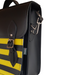 Handmade Leather City Backpack - Gothic Striped Yellow & Black-1