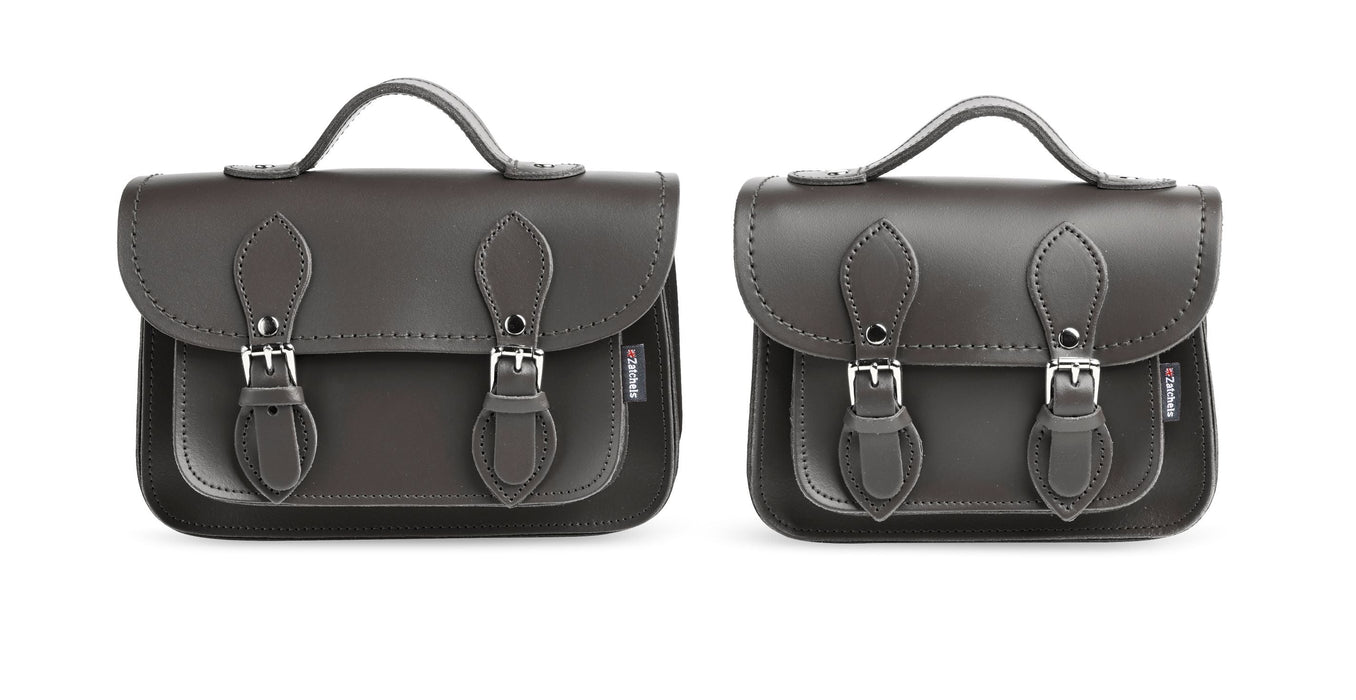 Handmade Leather Micro Satchel - Graphite - Love Thy Bargains