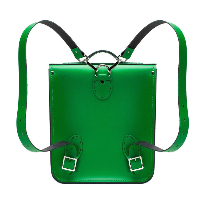 Handmade Leather City Backpack - Green-2