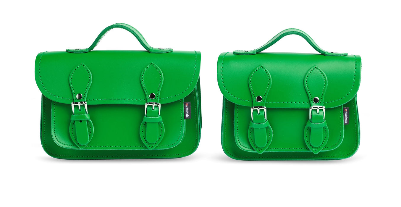 Handmade Leather Micro Satchel - Green-4