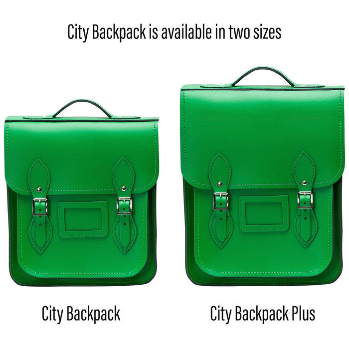 Handmade Leather City Backpack - Green-4