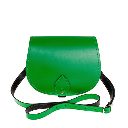 Handmade Leather Saddle Bag - Green-0