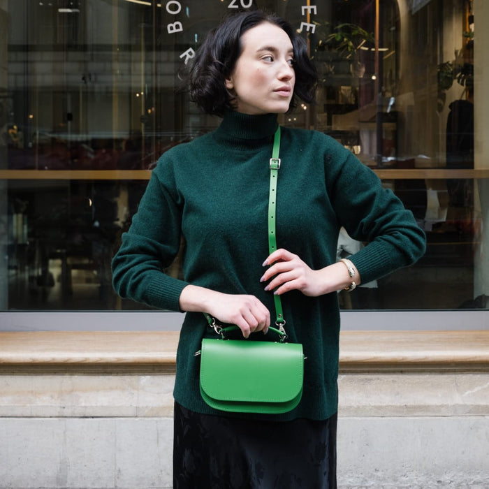 Aura Handmade Leather Bag - Green-1
