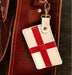 England Flag Handmade Leather bag charm-1