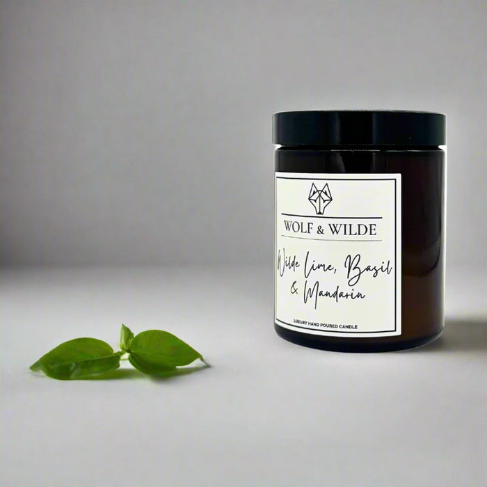 Lime, Basil & Mandarin Luxury Aromatherapy Handmade Scented Candle-2