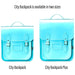 Handmade Leather City Backpack - Limpet -Shell Blue-2