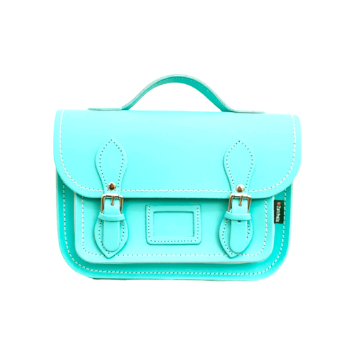 Leather Midi Satchel - Limpet - Shell Blue-0