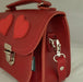 Luna Handmade Leather Bag - Love Hearts- Red-2