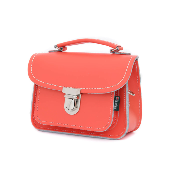 Luna Handmade Leather Bag - Coral-1