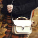 Luna Handmade Leather Bag - White-3