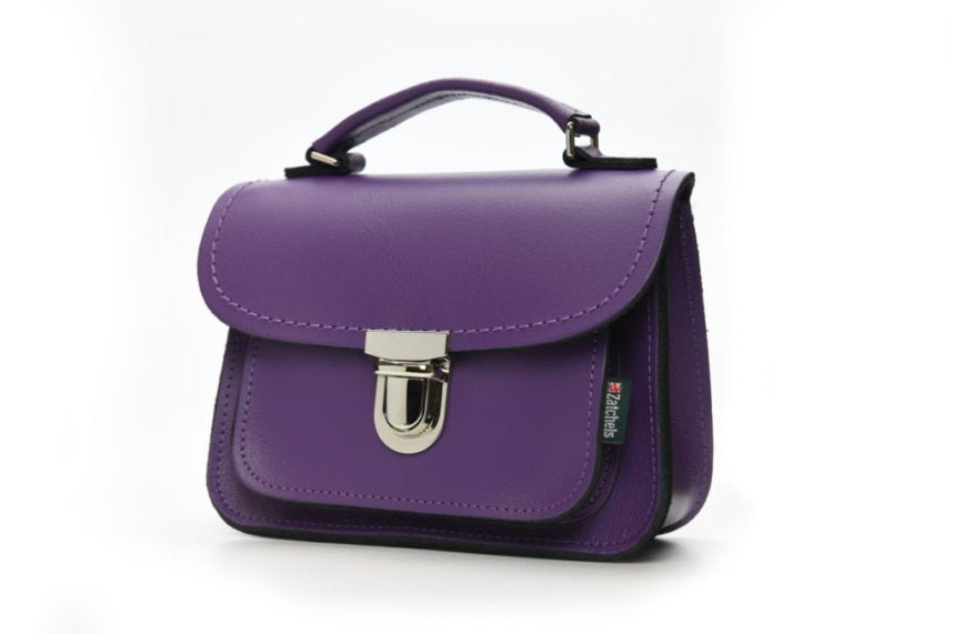 Luna Handmade Leather Bag - Purple-1