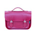 Leather Midi Satchel - Magenta-0