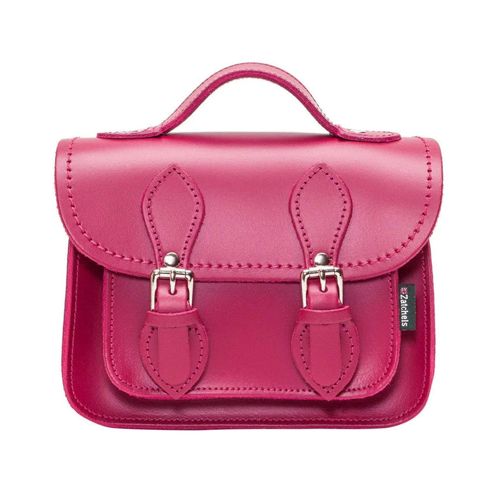 Handmade Leather Micro Satchel - Magenta - Love Thy Bargains