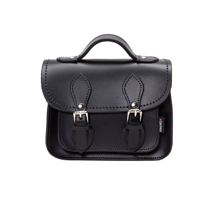 Handmade Leather Micro Satchel - Black-0