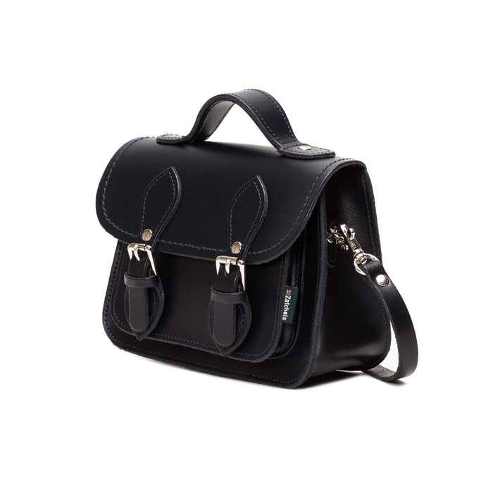 Handmade Leather Micro Satchel - Black-2