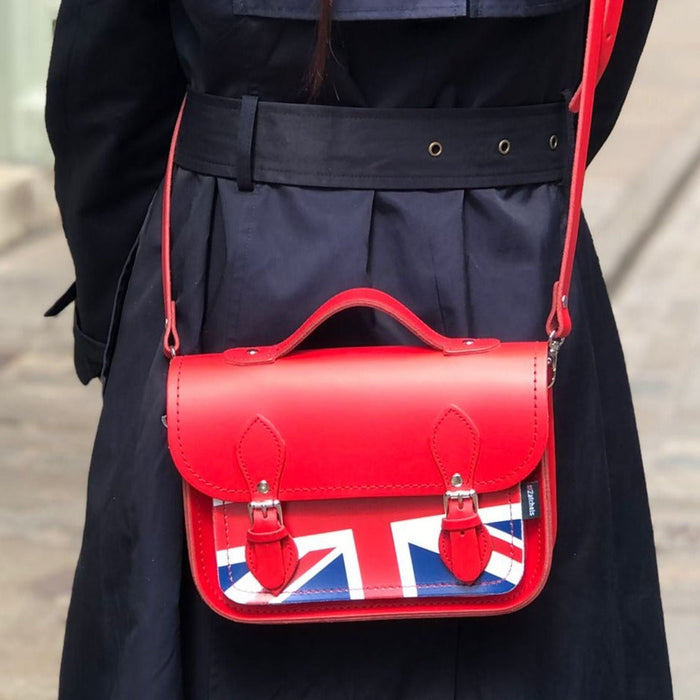 Union Jack Midi Satchel - Pillar Box Red-3