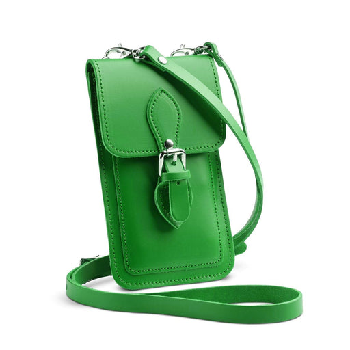 Handmade Leather Mobile Phone Pouch Plus - Green-0