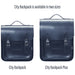 Handmade Leather City Backpack - Navy Blue-3