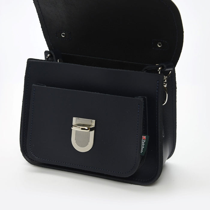 Luna Handmade Leather Bag - Navy-2