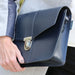 Leather Shoulder Bag - Lilac Grey-2