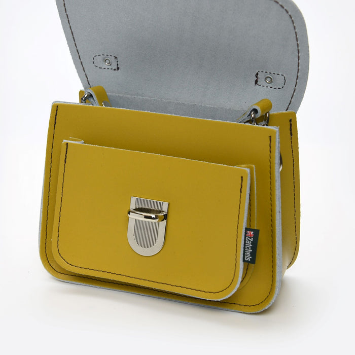 Luna Handmade Leather Bag - Yellow Ochre-2