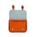 Leather Midi Satchel - Orange-3