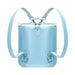 Handmade Leather City Backpack - Pastel Baby Blue-2